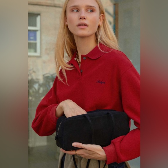 π₯ Cropped Red Polo Shirt by WConcept, XS - Picture 1 of 11